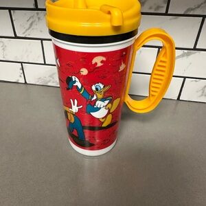 Whirley Warren Disney Parks Coke Insulated Thermal Travel Mug Cup 2009 Yellow